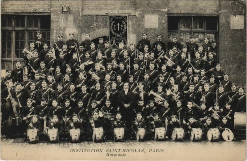 Carte postale ancienne Institution Saint-Nicolas - Harmonie à Paris 6e