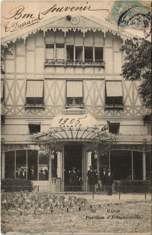Carte postale ancienne Pavillon d'Armenonville à Paris 16e