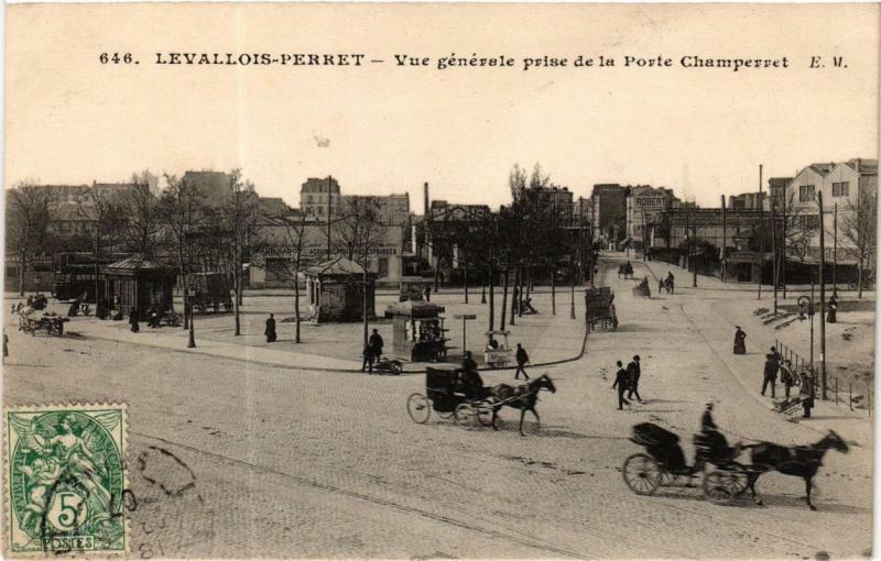 Carte postale ancienne Vue générale prise de la Porte Champerret à Paris 17e