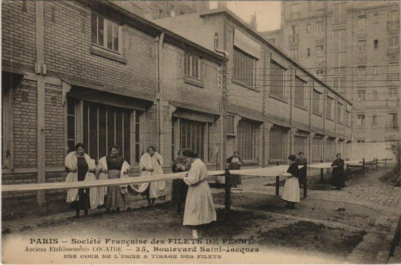 Carte postale ancienne Soc. Fr. Des Filets de Peche Paris 14e 35, Bd Saint-Jacques à Paris 14e