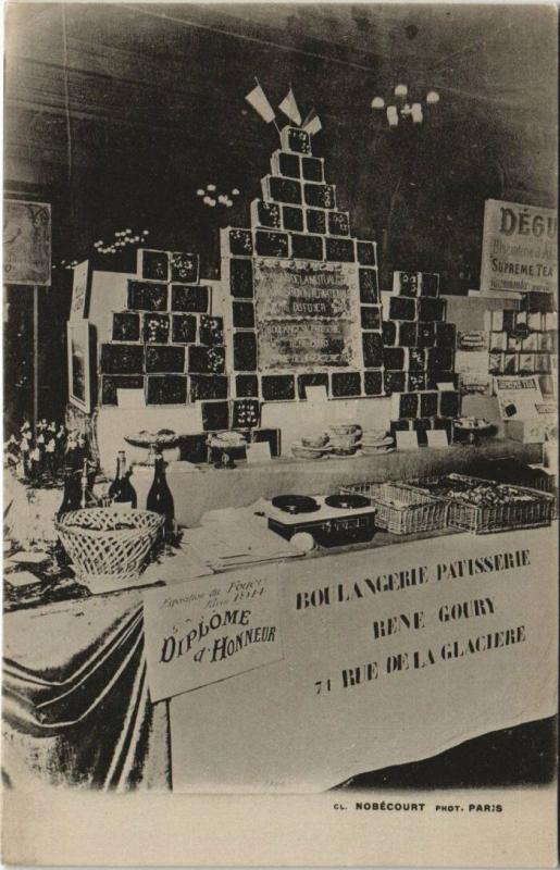 Carte postale ancienne Boulangerie Patisserie René Goury Paris 13e 71, rue de la Glaciere à Paris 13e