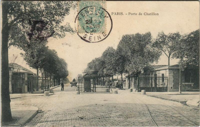 Carte postale ancienne Porte de Chatillon à Paris 14e