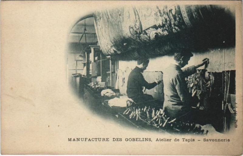 Carte postale ancienne Manufacture des Gobelins, Atelier de Tapis - Savonnerie à Paris 13e