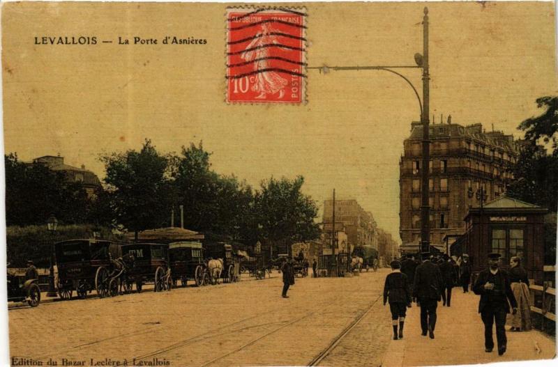 Carte postale ancienne Paris 17e La Porte d'Asnieres. à Levallois-Perret