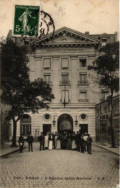 Carte postale ancienne L'Hôpital Saint-Antoine à Paris 12e