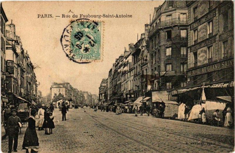 Carte postale ancienne Paris 12e Rue du Fb Saint-Antoine P. Marmuse à Paris 12e