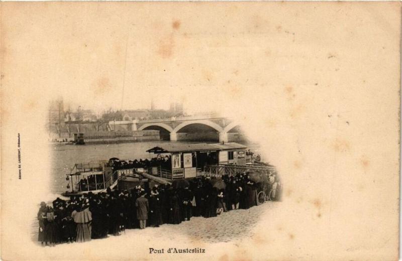 Carte postale ancienne Paris 12e Pont d'Austerlitz à Paris 12e