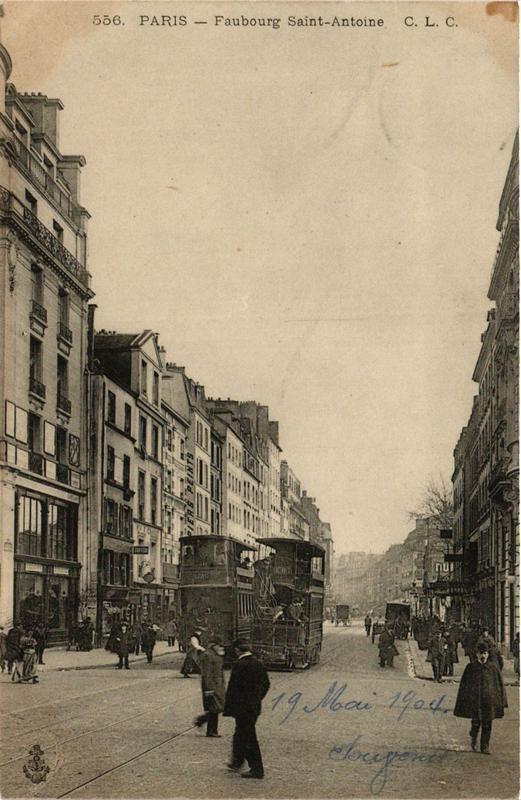 Carte postale ancienne Paris 12e Faubourg Saint-Antoine à Paris 12e