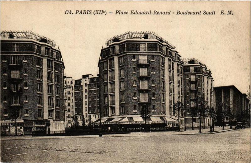 Carte postale ancienne Paris 12e Place Edouard-Renard Boulevard Soult à Paris 12e