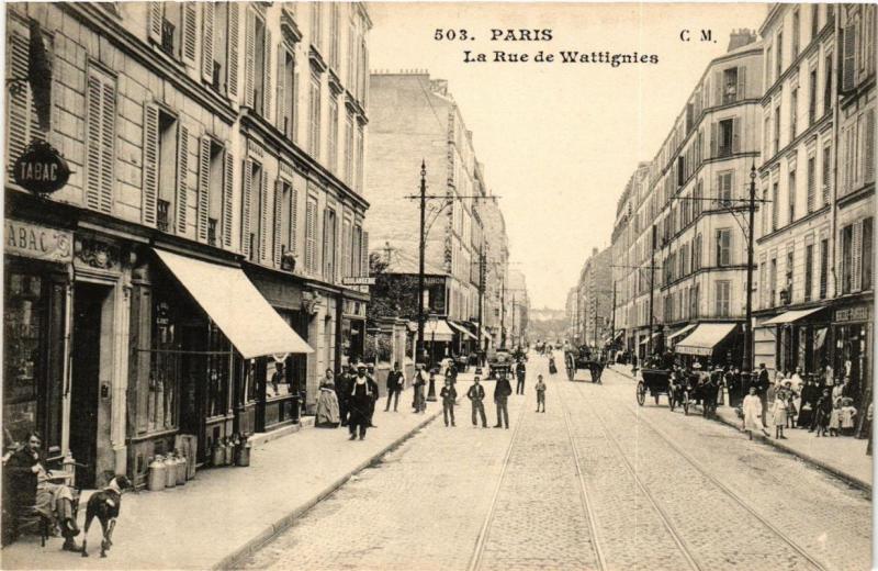 Carte postale ancienne La Rue de Wattignies à Paris 12e