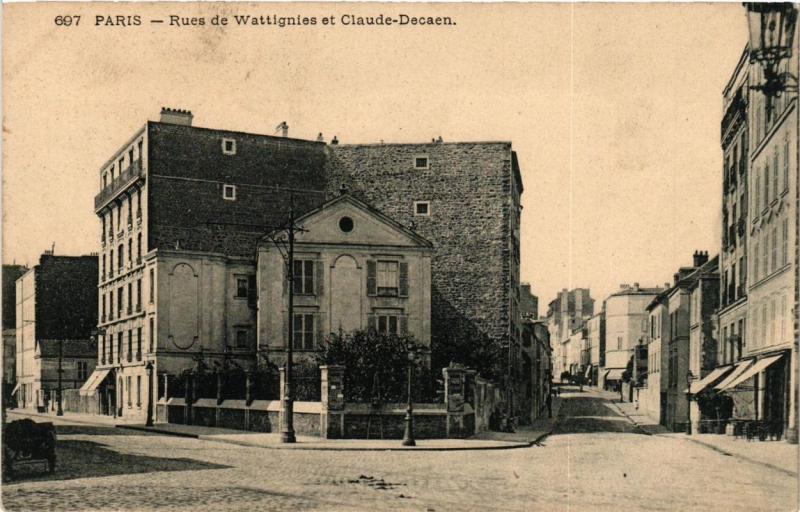 Carte postale ancienne Paris 12e Rue de Wattignies et Claude Decaen P. Marmuse à Paris 12e