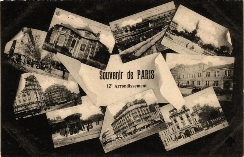 Carte postale ancienne Souvenir de Paris 12e F.Fleury à Paris 12e