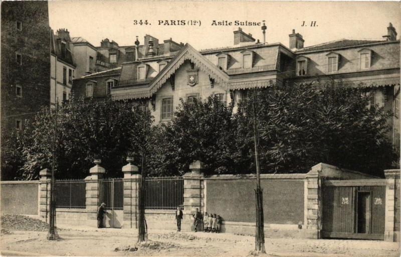 Carte postale ancienne Paris 12e Asile Suisse à Paris 12e