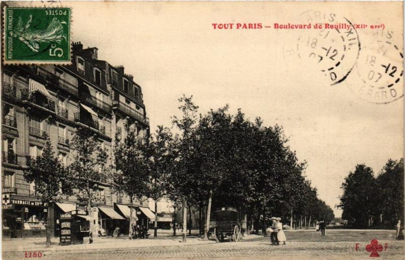 Carte postale ancienne Tout Paris 12e 1750 Boulevard de Reuilly F. Fleury à Paris 12e