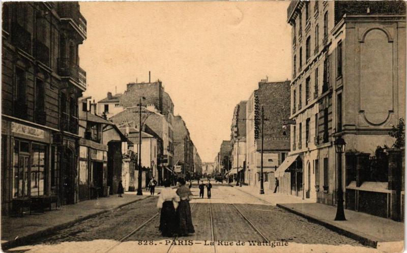 Carte postale ancienne Paris 12e La Rue de Wattignies à Paris 12e