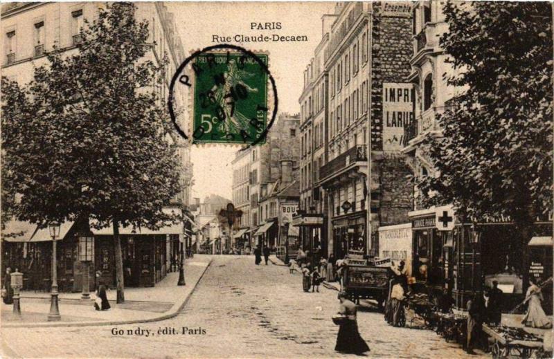 Carte postale ancienne Paris 12e Rue Claude-Decaen ed. Gondry à Paris 12e