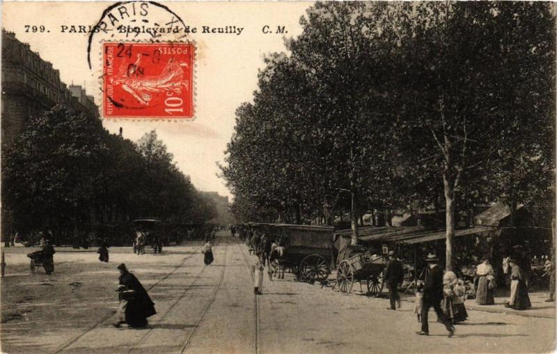 Carte postale ancienne Paris 12e Boulevard de Reuilly à Paris 12e