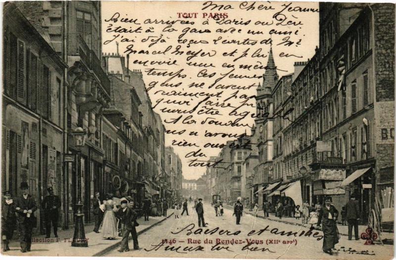 Carte postale ancienne Tout Paris 12e 1146 Rue du Rendez-Vous F. Fleury à Paris 12e