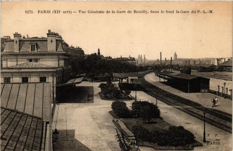 Carte postale ancienne Paris 12e Vue générale de la Gare de Reuilly F. Fleury à Paris 12e