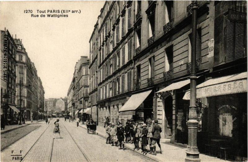 Carte postale ancienne Tout Paris 12e 1270 Rue de Wattignies F. Fleury à Paris 12e