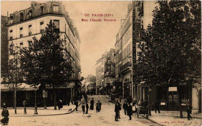 Carte postale ancienne Paris 12e Rue Claude-Decaen ed. Gondry à Paris 12e