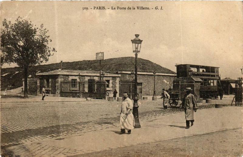 Carte postale ancienne La Porte de la Villette à Paris 19e