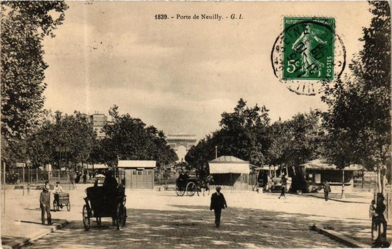Carte postale ancienne Porte de Neuilly à Paris 16e