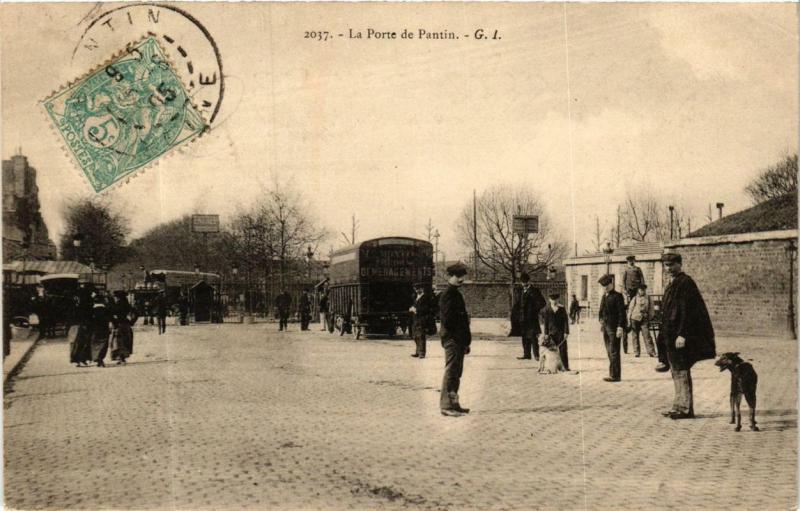 Carte postale ancienne La Porte de Pantin à Paris 19e