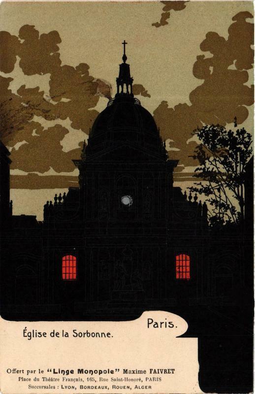 Carte postale ancienne Paris 5e Eglise de la Sorbonne. Offert par Ligne Monopole à Paris 5e