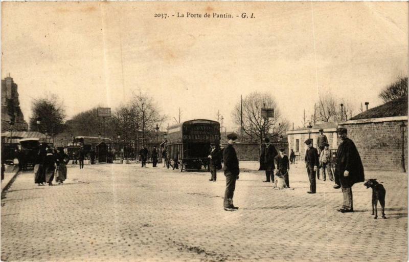 Carte postale ancienne La Porte de Pantin à Paris 19e
