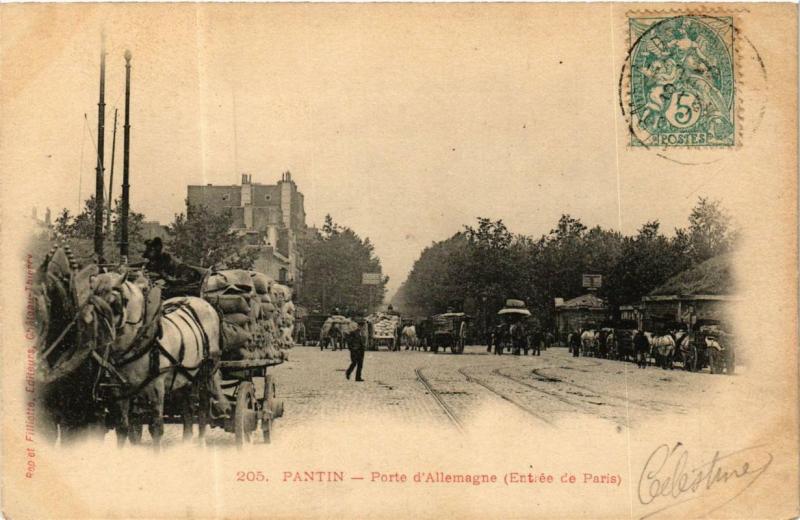 Carte postale ancienne Porte d'Allemagne - Entrée de Paris à Paris 19e