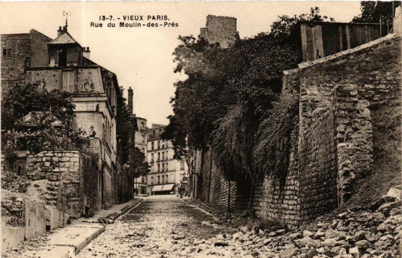 Carte postale ancienne Rue du Moulin-des-Prés à Paris 13e