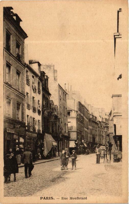Carte postale ancienne Paris 5e Rue Mouffetard. à Paris 5e