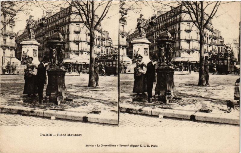 Carte postale ancienne Paris 5e Place Maubert Stereo à Paris 5e