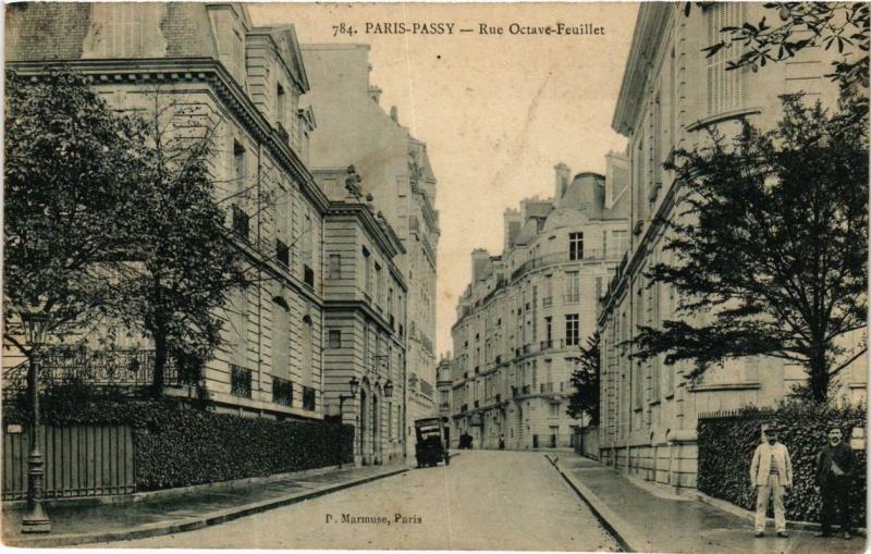 Carte postale ancienne Passy - Rue Octave-Feuillet à Paris 16e