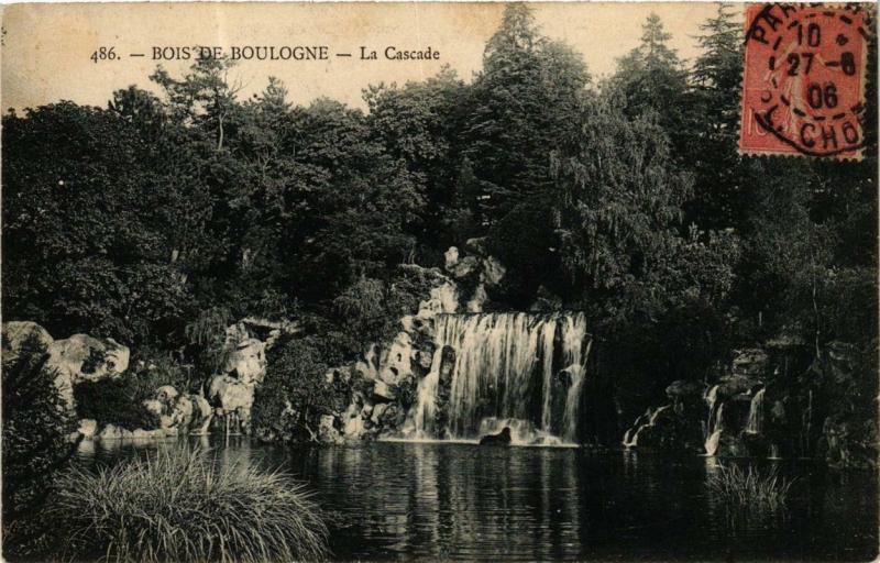 Carte postale ancienne Bois de Boulogne - La Cascade à Paris 16e