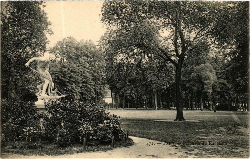 Carte postale ancienne Pelouses du Ranelagh à Paris 16e