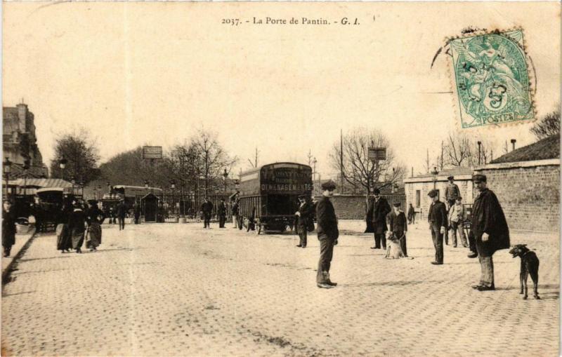 Carte postale ancienne La Porte de Pantin à Paris 19e