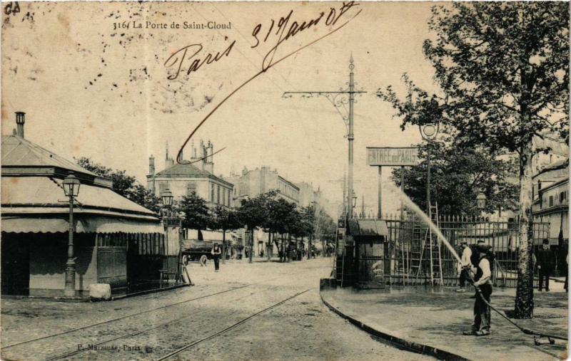 Carte postale ancienne La Porte de Saint-Cloud à Paris 16e