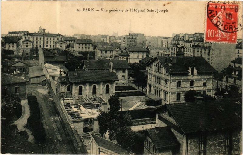 Carte postale ancienne Vue générale de l'Hôpital Saint-Joseph à Paris 14e