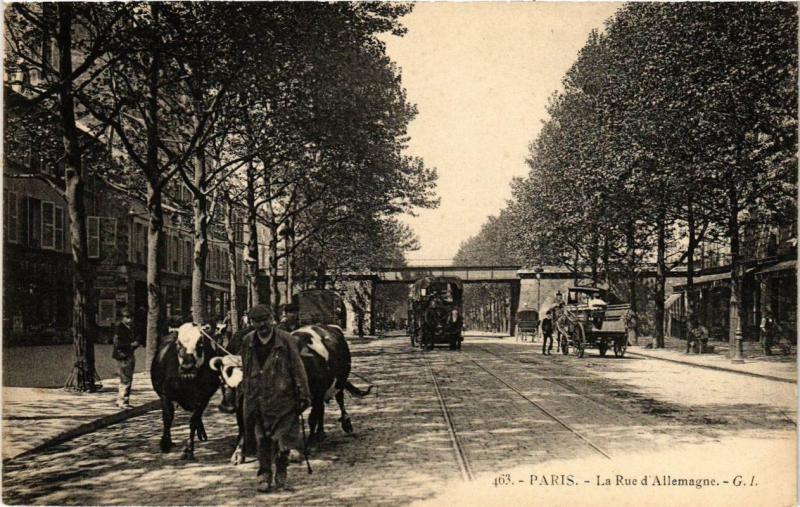 Carte postale ancienne La Rue d'Allemagne à Paris 19e