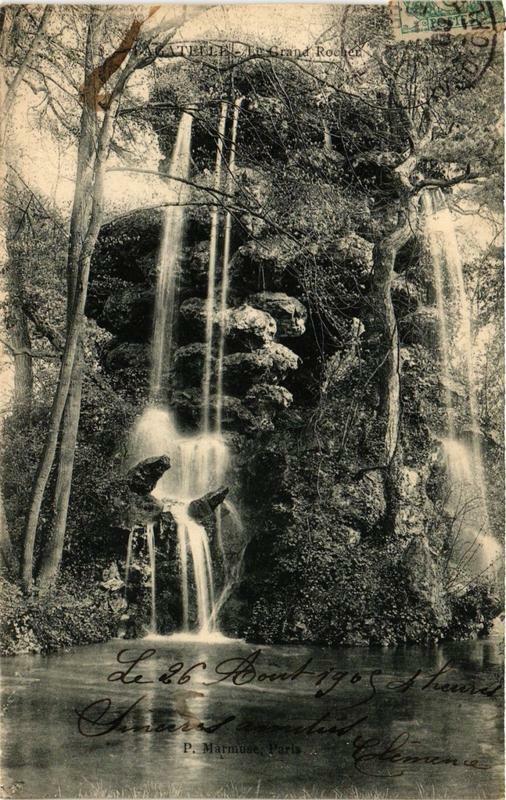 Carte postale ancienne Bagatelle - Le Grand Rocher à Paris 16e