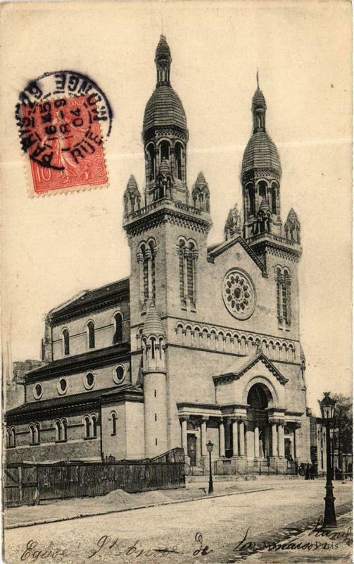 Carte postale ancienne Eglise Sainte-Anne de la Butte-aux-Cailles à Paris 13e