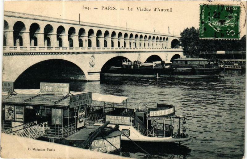 Carte postale ancienne Le Viaduc d'Auteuil à Paris 16e