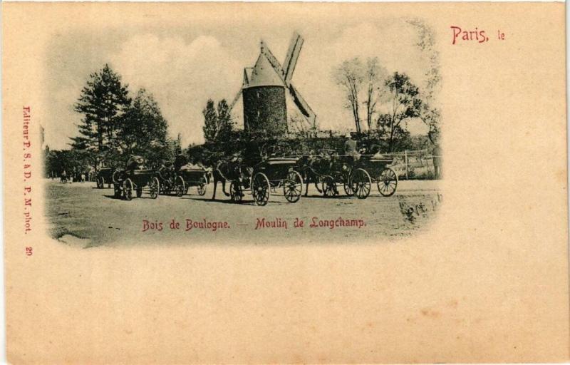 Carte postale ancienne Bois de Boulogne - Moulin de Longchamp. à Paris 16e