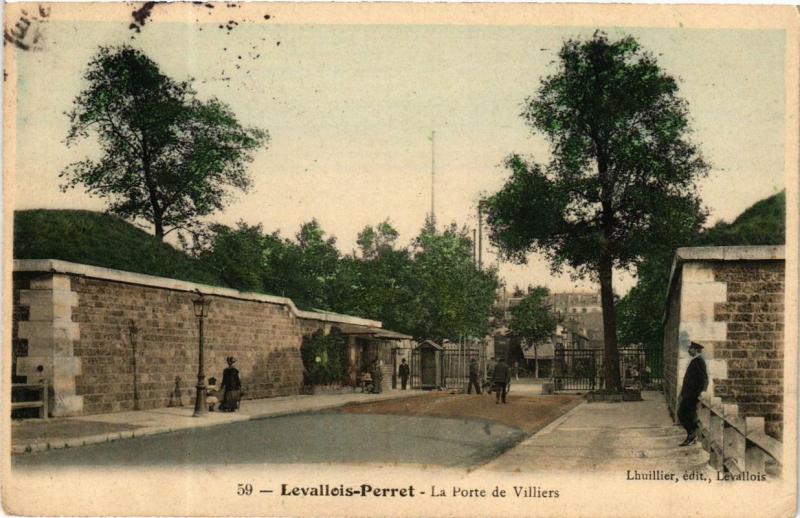 Carte postale ancienne Paris 17e La Porte de Villiers. à Levallois-Perret