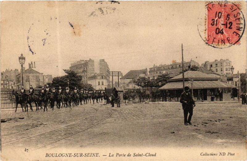 Carte postale ancienne La Porte de Saint-Cloud à Paris 16e