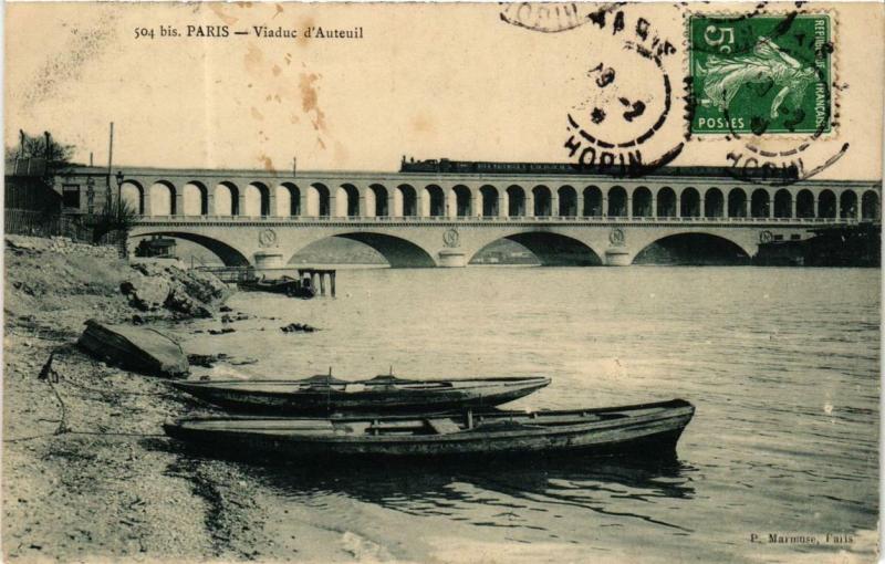 Carte postale ancienne Viaduc d'Auteuil à Paris 16e