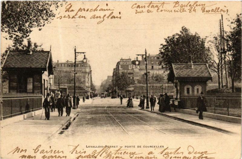 Carte postale ancienne Paris 17e Porte de Courcelles. à Levallois-Perret