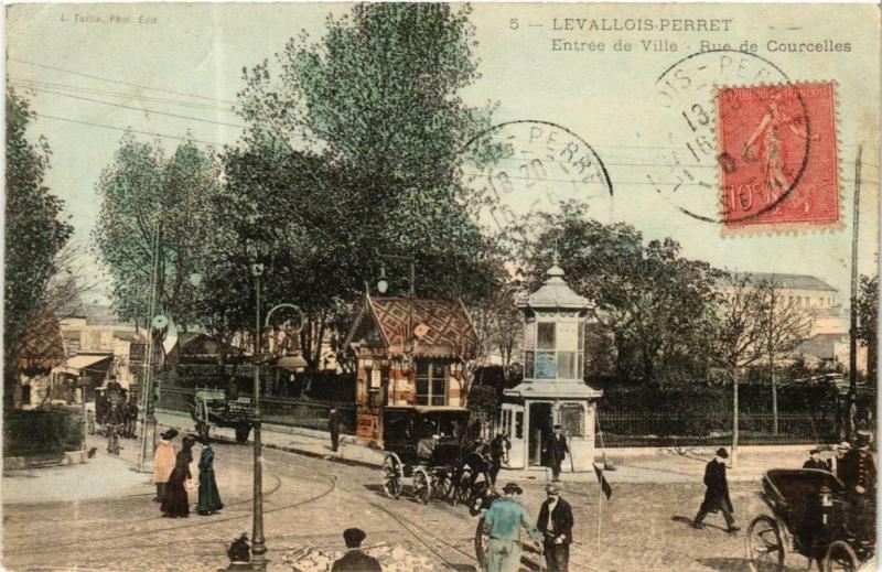 Carte postale ancienne Entrée de Ville - Rue de Courcelles à Paris 17e